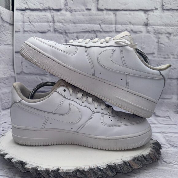 Nike Air Force 1 Low '07 Triple White Leather Men’s Size 8.5 - Picture 8 of 10